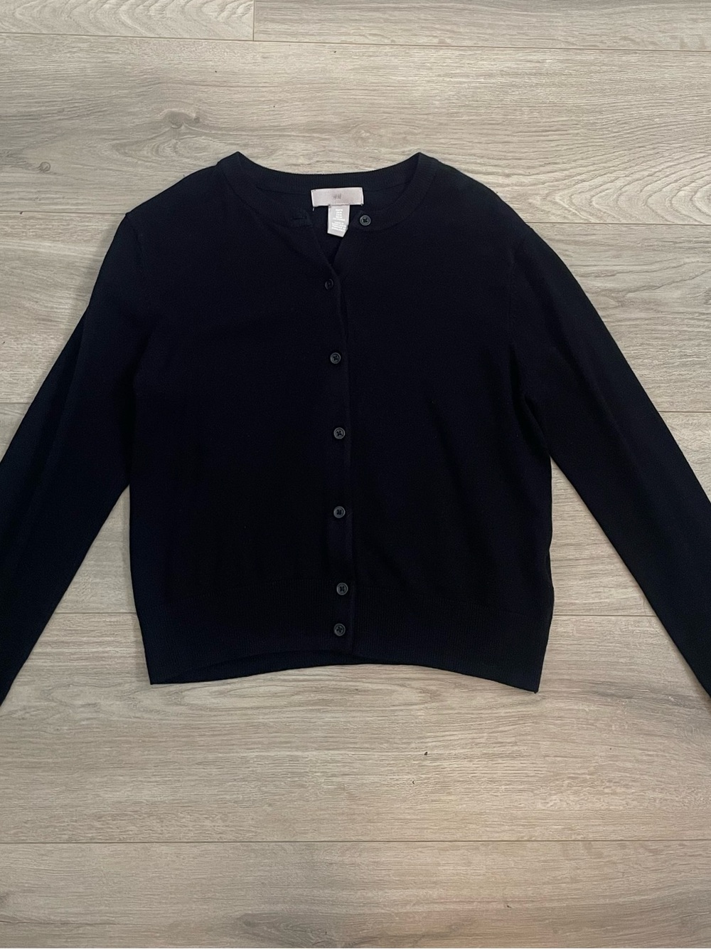 Classic Black Button-Front Women's Cardigan Sweater